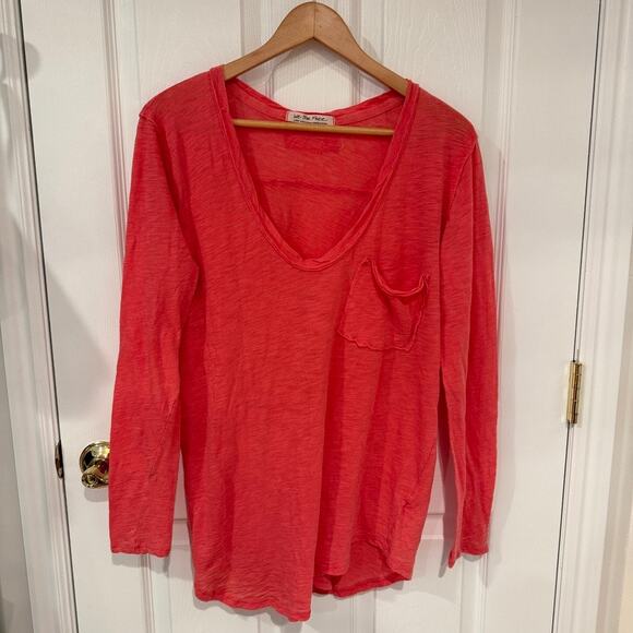 We The Free Free People Women’s Tops Bundle 5 Slub Tees M/L Distressed Boho Raw - Picture 4 of 16